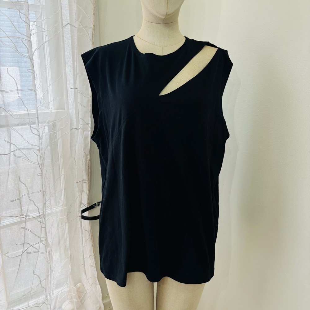 MARCELLA Black Sleeveless Cut-Out Top - Picture 4 of 6